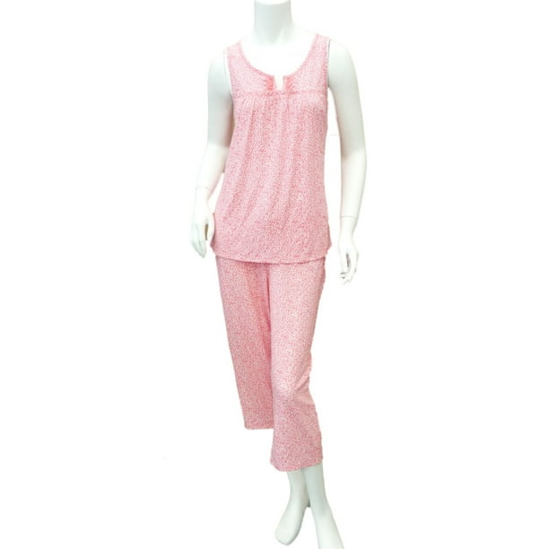 Jaclyn Intimates - Jaclyn Intimates Womens Pink White pajama ...