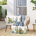 thumbnail image 3 of Tropical Cactus Throw Pillow Covers 18 x 18 Inch Floral Leaf Succulent Plants Outdoor Decorative Pillows Soft Velvet Cushion Cases for Couch Sofa Bed Home Decor Set of 4, 3 of 6