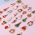 thumbnail image 5 of 10 piezas de dijes navideños esmaltados de aleación con forma de copos de nieve y ángeles colgantes para hacer joyas, collares, pendientes, decoración de árboles de Navidad, 5 of 5