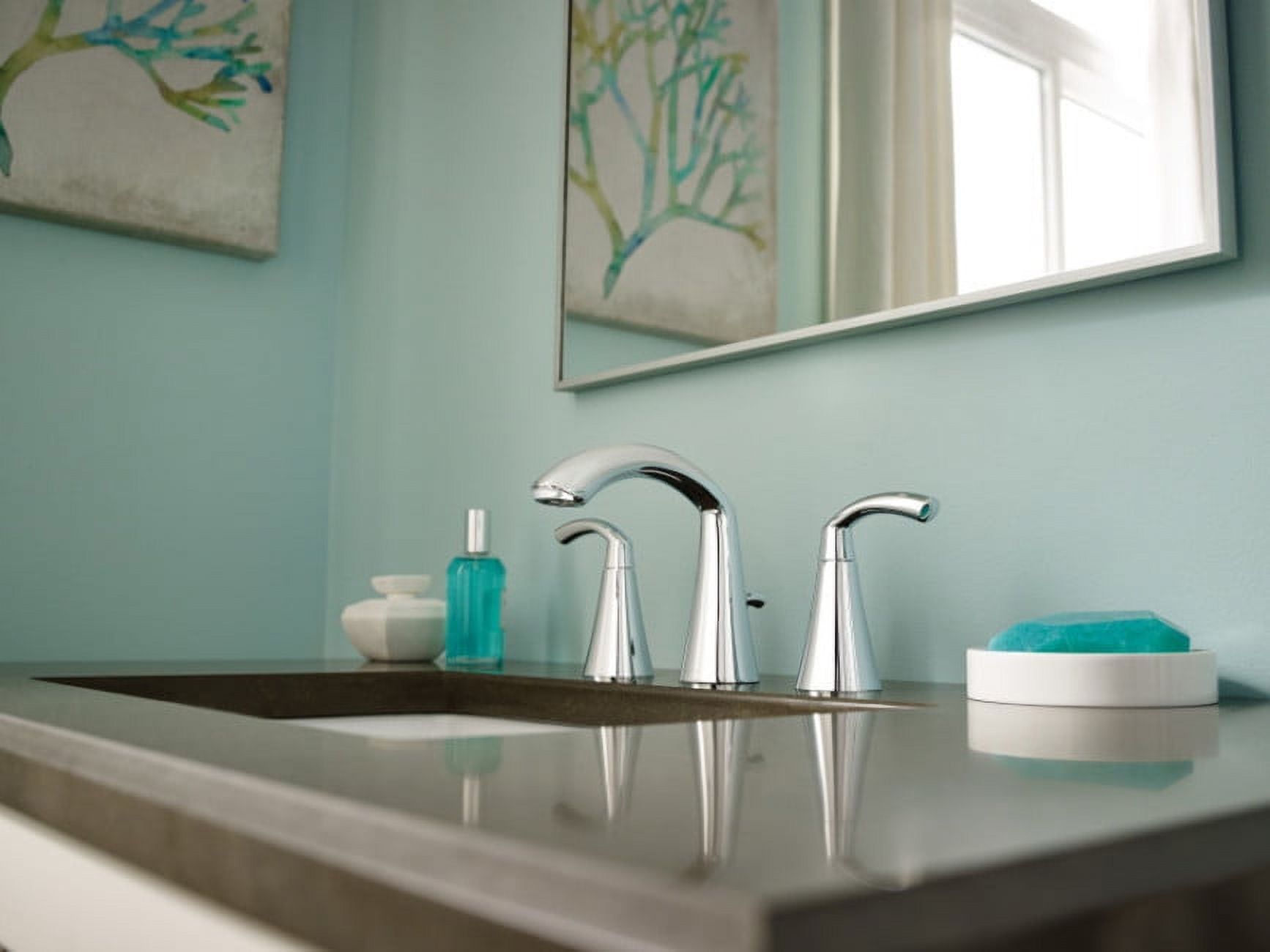 Moen Glyde Brushed Nickel Two-Handle Bathroom Faucet
