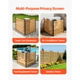 thumbnail image 6 of VEVOR Wooden Privacy Fence, 48 x 49 x 28 inch Air Conditioner Fence, 2 Panel Solid Outdoor Wood Privacy Screen with Metal Stakes, Steel Frame, Trash Can Hider Fences Suitable for Garden, Pool, 6 of 9