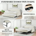 thumbnail image 5 of Rophefx Twin Size Upholstery Daybed with Pop Up Trundle Bed and USB Charging Port for Bedroom, 5 of 9