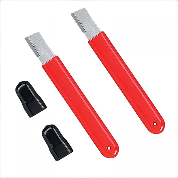 FACEGA 2 Pcs Garden Tool Blade Sharpener,Portable Outdoor Garden Pruning,Scissors,Kitchen Multiple Tools,Knife Sharpener for Quick Sharpening (Red)
