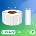 thumbnail image 2 of White Thermal Transfer Labels, Polypropylene Perforated, 21600 Count, 3 x 1 in, 2 of 6