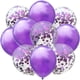 thumbnail image 1 of Xiao Hua 50 globos de confeti morados y morados, globos premium de 12 pulgadas para fiesta de cumpleaños, globos a granel para despedida de soltera, decoración para fiesta de graduación, 1 of 4