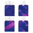 thumbnail image 2 of Goofa Neon Gradient Blue Tissue Box Cover PVC Leather Tissue Holder Square Facial Tissue Case Facial Paper Organizer Dispenser for Bathroom, Vanity Countertop, 2 of 8