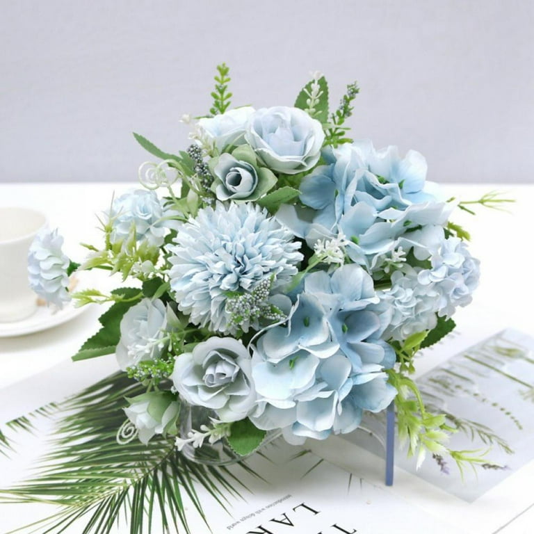 Tiffany Blue Silk Flowers
