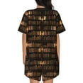thumbnail image 3 of Picia Bookshelves Pajamas Sets for Women Soft Short-Sleeved Pjs with Lounge Shorts Two Piece Sleepwear-, 3 of 9