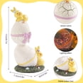 thumbnail image 2 of Lighted Easter Eggs Chicks Decor, 6.5" Light Up Purple Green Resin Decorative Egg Figurine, Indoor Table Mantel Shelf Desk Decorations for Home, Outdoor Spring Fairy Garden Decor Accessories, 2 of 7