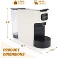 thumbnail image 5 of Mini Espresso Pod Machine Compatible with Nespresso Original Pods, 20 Bar Capsule Coffee Maker with 40 oz Removable Water Tank,Programmable Espresso Machine with Espresso and Lungo Modes, 5 of 7