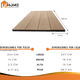 thumbnail image 5 of Piso Deck Tipo Madera WPC Exterior Reforzado PVC Tablón Exterior Tabla Madera Sintética para Jardín, Patio, Terraza, Muro 5 Duelas 244cmx14cm (TECA), 5 of 7