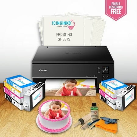 Icinginks Edible Printer Deluxe Package with Edible Ink Cartridge, Edible Sheets, and Edible Cleaning Flush Kit