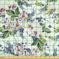 thumbnail image 2 of Ambesonne Tropical Floral Fabric by the Yard Upholstery, Exotic Orchid Leaf, 5 Yards, Dark Lavender Green Pink, 2 of 5