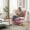 Chenille | Pink, variant on Ataucjin Swivel Accent Chair,360°Comfy Modern Sofa Chair with Oversize Base,20.8inch Extended Seat with Cozy Cotton Filling,Accent Chair for Living Room,Bedroom,Office,300Lb Max Load
