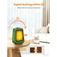 thumbnail image 2 of NFTIGB Space Heater Portable Desktop Electric Heater for Home, 1500W PTC Ceramic Fast Heating, New, 2 of 7