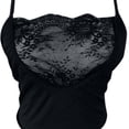 thumbnail image 5 of Wirziis Women's Sleeveless Lace Crop Tops Seamless Criss Cross Back Lace Bra Deep V Sexy Scalloped Strappy Bralette, 5 of 6