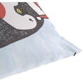 thumbnail image 7 of Christmas Loving Penguins Velvet Oblong Lumbar Plush Throw Pillow Cover/Shams Cushion Case 16x24in Decorative Invisible Zipper Design for Couch Sofa Pillowcase Only, 7 of 7