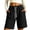 A-Black, variant on Kinrui Plus Size Womens Basketball Shorts Elastic Waist Pull On Athletic Shorts Wide Leg Casual Loose Workout Long Shorts with Pocket M-5XL