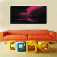 thumbnail image 2 of Red Aurora Wall Art Aurora Borealis Picture Canvas Art Northern Lights Framed Painting Wall Decor For Home Office Bedroom Livingroom Reeady to Hang, 2 of 6