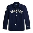 thumbnail image 6 of Men's Polo Ralph Lauren Navy New York Yankees Chamois Popover Shirt, 6 of 7