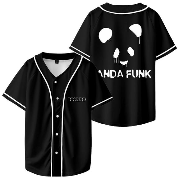 Deorro Panda Funk Jersey EDC Festival 2024 Baseball Shirt Hip Hop Short Sleeve V-neck