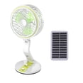 thumbnail image 1 of Foldable Fan Desk Lamp with LED 1600mAh Emergency Light (Blue Solar Charging), 1 of 7