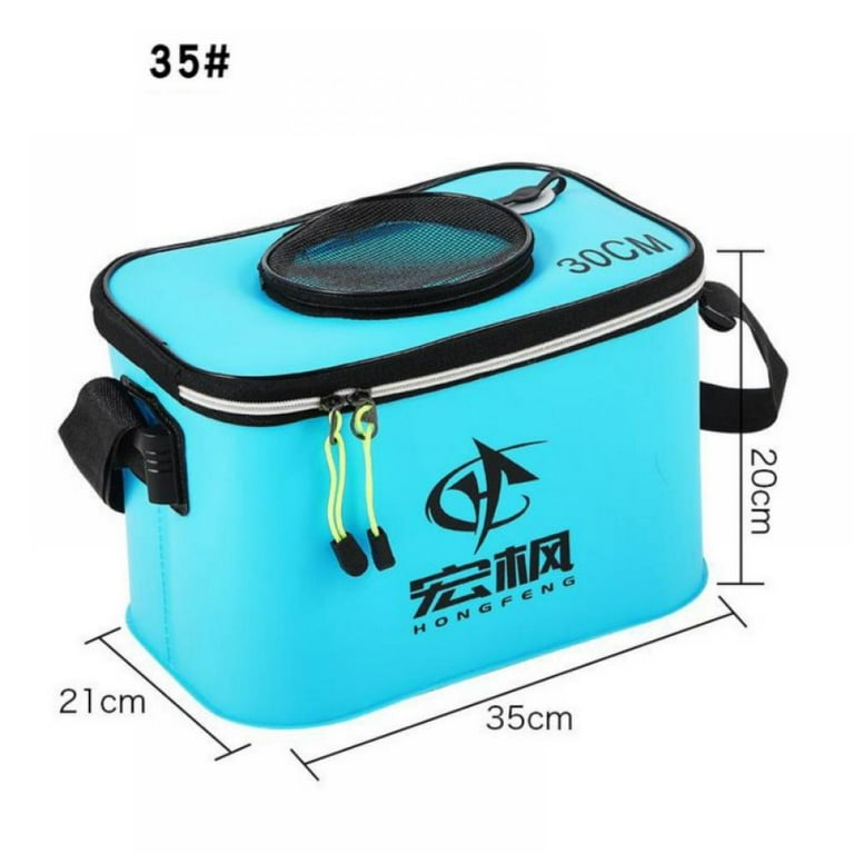 Fishing Bucket, Foldable Fish Bucket, Live Fish Container Multi-Functional Fish  Live Lures Bucket Outdoor EVA Fishing Bag for Fishing, Keep The Bait Fresh  or Fish Catch Alive 