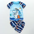 thumbnail image 3 of Traje de baño de verano para niños, directo de fábrica, manga corta, dibujos animados, 2024, traje de dos piezas para niños, gorro de baño, calzoncillos de baño, 3 of 4