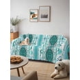 thumbnail image 6 of Turquoise Boho Couch Cover, Southwest Aztec Tropical Tree Animals Motifs Sofa Cover Blanket for Loveseat Couches, Sectional Sofa Slipcover Furniture Protector for Living Room Bedroom 71''x118'', 6 of 9