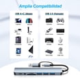 thumbnail image 4 of Uplayteck Hub USB C de 8 Puertos, Adaptador Multipuerto Tipo C, Divisor USB 3.0 Portátil Ultrafino U, 4 of 8
