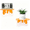 Orange, variant on XIBUFE 2-Pack Acrylic Small Wall Shelves - 7 Inch Floating Shelf for Walls, Home Wall Display Ledges for Storage, Room Décor, Small Album & Items Organizer Display Dripping Wall Decor