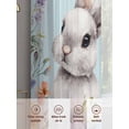 thumbnail image 6 of Happy Easter Sheer Curtains 84 Inch Length 2 Panels Set Window Treatments, Spring Grey Bunny Colorful Eggs Flower Blue Rod Pocket Semi Curtains for Living Room/Bedroom/Kitchen Décor, 104"W x 84"L, 6 of 7