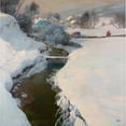 thumbnail image 2 of Gustav Jahn 20x20 Gold Ornate Framed and Double Matted Museum Art Print Titled - Winter (1905), 2 of 4