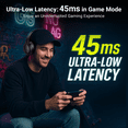 thumbnail image 3 of Hybrid Active Noise Cancelling Headphones Wireless Bluetooth Over Ear - 50dB ANC, 120H Playback, 6-MIC ENC Clear Calls, Hi-Res 360° Spatial Audio, Foldable Comfort for Travel Office, 3 of 10