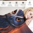 thumbnail image 3 of WERPE Owl Blanket  Soft Plush Flannel Throw Blanket Cozy  Warm Lightweight Fuzzy for Couch Sofa Bed Living Room Travel Office All Seasons White, 3 of 6