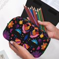 thumbnail image 6 of Sikiie Colorful Floral2 Print Flip Double-layer Pencil Case, All-purpose Stationery Bag for Study and Office, Zipper Design, Unisex, 6 of 7