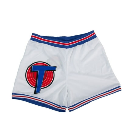 Space Jam Tune Squad White Basketball Shorts (Adult Small)