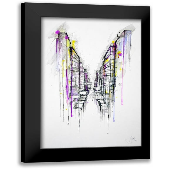 Allante, Marc 11x14 Black Modern Framed Museum Art Print Titled - This City Sleeps