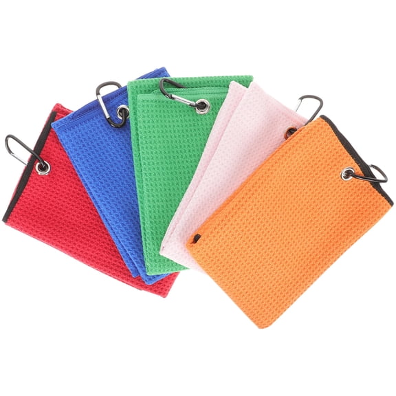 VERDANVERSE Golf Towel Microfiber Orange Drying Golf Equipment Golf Players 5Pcs 23.6x15.7in