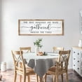 thumbnail image 4 of MODE HOME 42x15 Inch Wooden Wall Art with Title The Best Memories Are Made Gathered Around The Table, Rustic Farmhouse Dining Room Wall Decor, Large Framed Kitchen Wall Art for Home Decor, 4 of 8