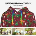 thumbnail image 4 of Haiem Dinosaur Christmas for Women's Fashion Hoodies & Sweatshirts with Kangaroo Pocket,Hooded Sweatshirt with Eye-catching Drawstrings-Medium, 4 of 7