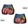 thumbnail image 5 of Lsque Eagle Head With American Flag Pattern High Waisted Biker Shorts for Women-Tummy Control Fitness Athletic Workout Running Yoga Gym Shorts,Moisture-Wicking-X-Large, 5 of 9