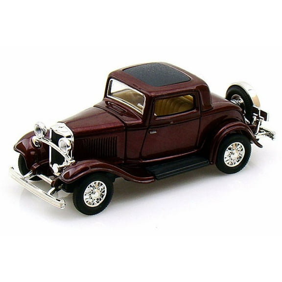1932 Ford 3-Window Coupe, Burgundy - Yatming 94231 - 1/43 Scale Diecast Model Toy Car
