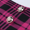 thumbnail image 5 of Womens Skirts Trendy Sexy Elastic Waist Lattice Plaid Printing A-Line Skorts Hot Pink Casual Summer Athletic Skort XL, 5 of 7