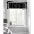 thumbnail image 4 of Kitchen Cafe Valance Curtain for Small Windows,Greek Art Inspired Rod Pocket Short Valances Abstract Monochrome Black White Window Treatment Panel for Living Room/Bedroom/Bathroom,42x18in, 4 of 9