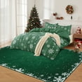 thumbnail image 2 of Garvee 9x12ft Christmas Area Rugs Washable Xmas Decoration Carpet, Non Slip Snowflake Winter Holiday Accent Rug for Living Room Bedroom Dining Room, Green, 2 of 8