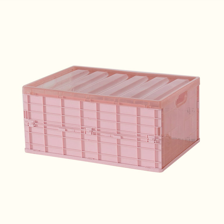 Frcolor Plastic Storage Case Multifunctional Portable Foldable Car Storage Box Home Wardrobe Storage Organizer - Size S (Pink), Adult Unisex, Size: 3