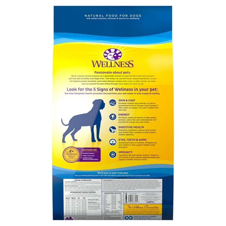 Wellness complete clearance health dog food