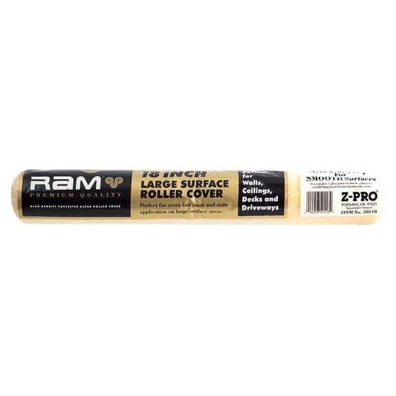12 Pack of 18″ x 3/8″ Nap Premier Paint Roller 50118 Ram Roller Cover, Polyester