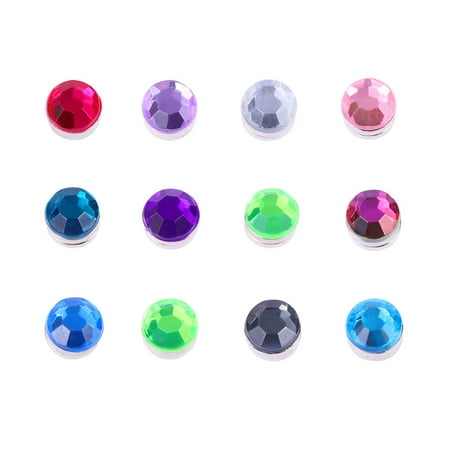 

12pcs Multicolor Crystal Magnetic Wine Glass Charms Drinking Mark Markers for Wine Glass